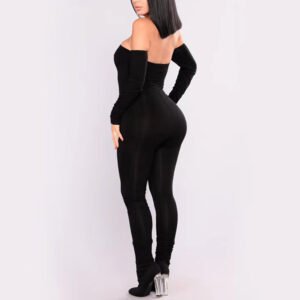 Trendy Sexy High Stretch Fabric One-shoulder Jumpsuit