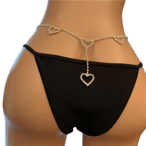 Radiant Hearts Rhinestone Statement Waist Belt